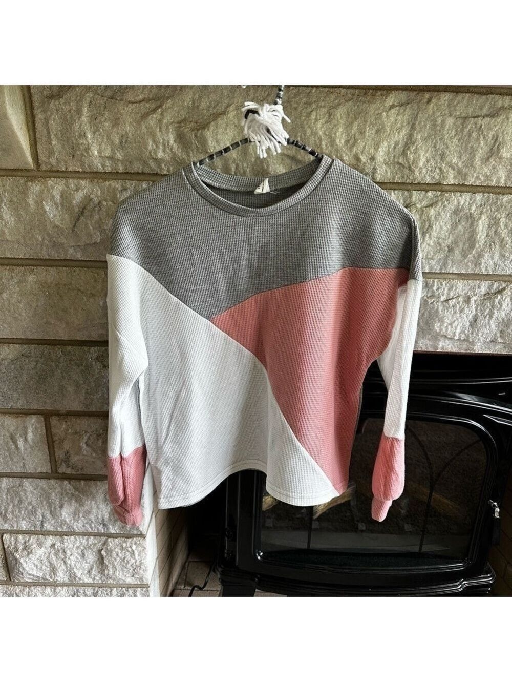 SHEIN Tween Girl Colorblock Drop Shoulder Sweater Size 11-12Y Multicolor